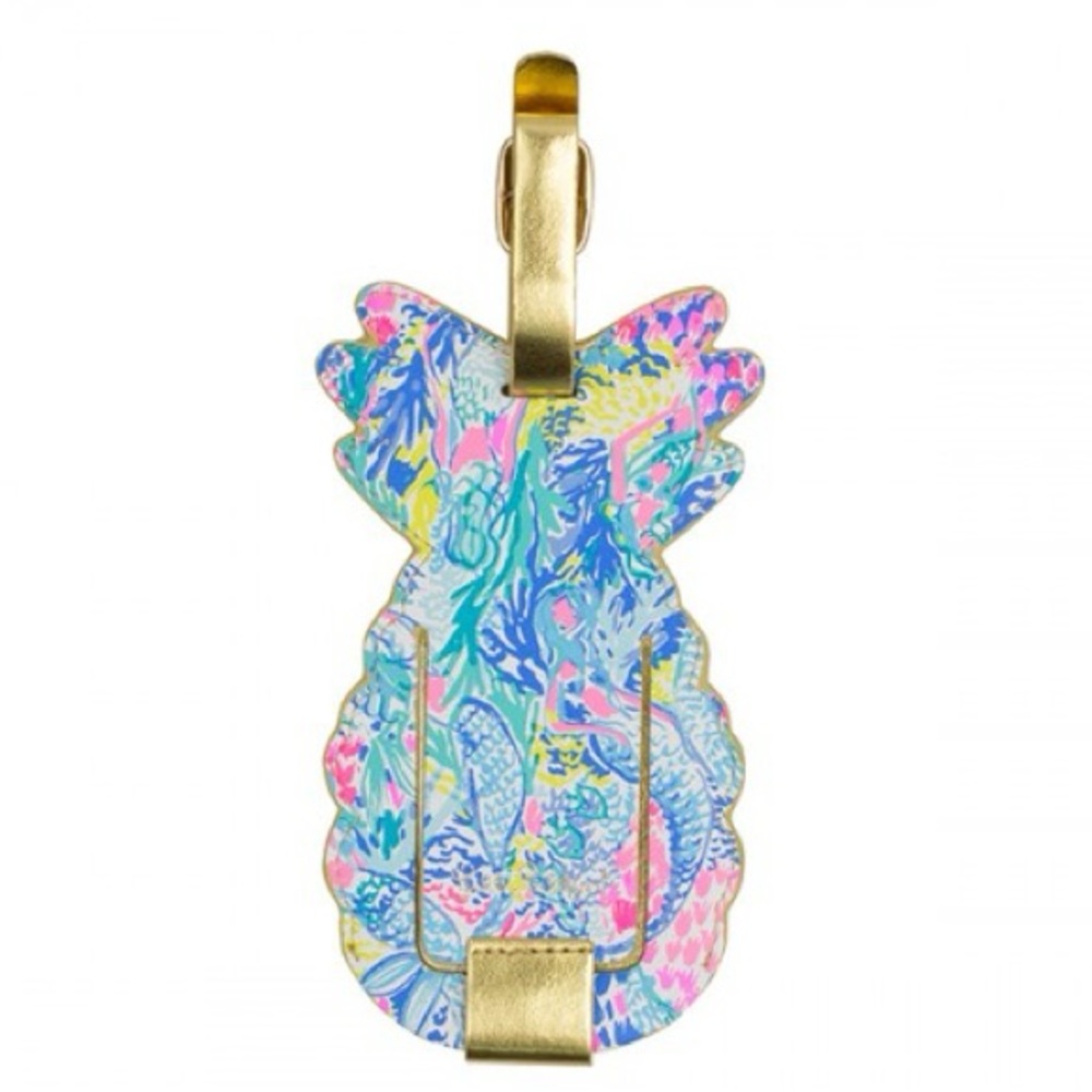 NEW Lilly Pulitzer Pineapple Luggage Tag mermaid cove